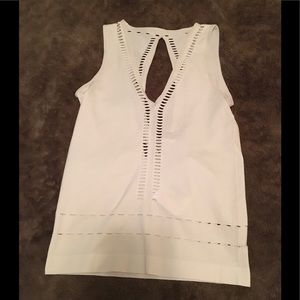 NWT White Fabletics sleeveless workout top